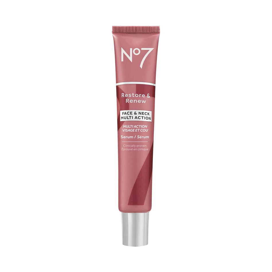 No7 Restore & Renew Multi Action Face & Neck Serum, 1.69 oz