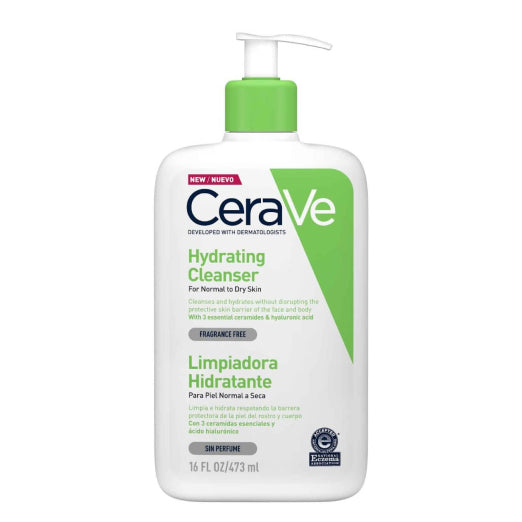 CeraVe Hydrating Facial Cleanser for Normal to Dry Skin, 473 ml